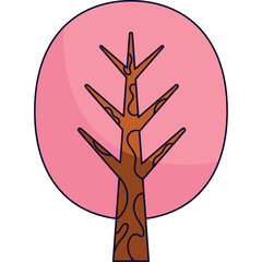 Obraz premium A Peaceful Tree Illustration for Nature Designs