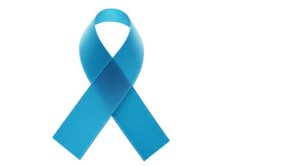 Blue Awareness Ribbon Isolated On Transparent Background Photo
