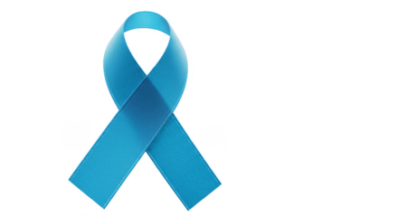 Blue Awareness Ribbon Isolated On Transparent Background Photo