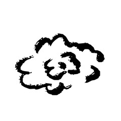 筆タッチの花の手描きイラスト