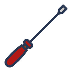 Screwdriver Icon In color Outline Style