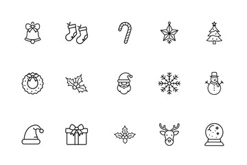 Christmas element icon set