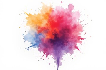 Vibrant Watercolor Splatter Art Design for Backgrounds