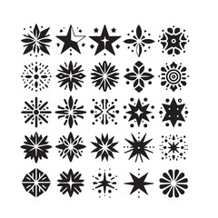 Snowflakes Vector Collection: Winter Snow Icons, New Year & Christmas Decorations