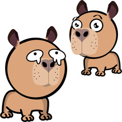 little capybara character cartoon expressions pack collection in vector art