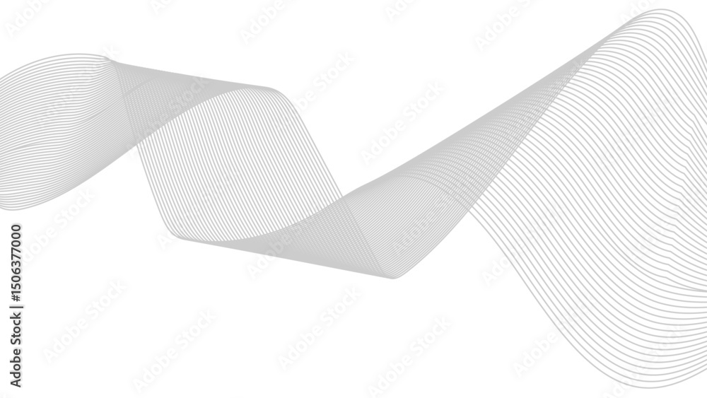 Poster abstract wavy line. wavy line horizontal divider outline minimalist art. thin line wavy abstract vec
