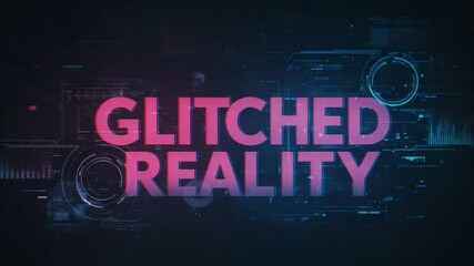 Glitchy Digital Text ‘GLITCHED REALITY’ with Distorted Effect - Powered by Adobe