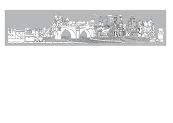 Obraz premium city scape old.ai