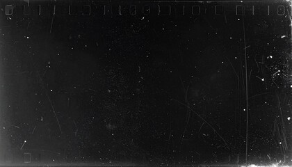 フィルム 黒 レトロ 映画 写真 アナログ 古い ヴィンテージ 傷 埃 ノスタルジー フレーム 枠 背景 素材 テクスチャ グランジ 粒状 モノクロ 映像