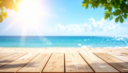 【風景素材】海が見えるテーブルのイラスト