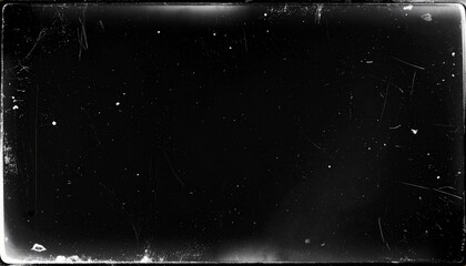 フィルム 黒 レトロ 映画 写真 アナログ 古い ヴィンテージ 傷 埃 ノスタルジー フレーム 枠 背景 素材 テクスチャ グランジ 粒状 モノクロ 映像