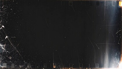 フィルム 黒 レトロ 映画 写真 アナログ 古い ヴィンテージ 傷 埃 ノスタルジー フレーム 枠 背景 素材 テクスチャ グランジ 粒状 モノクロ 映像