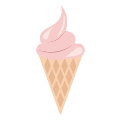 Soft serve ice cream vector illustration
