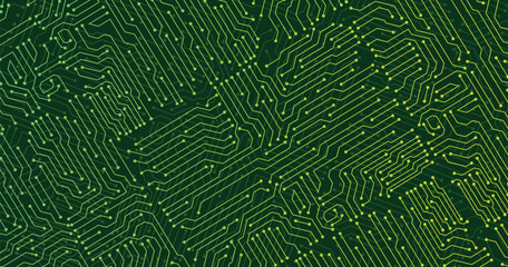Seamless pattern with Circuit board. Electronics board. High-tech technology background texture. Vector illustration.