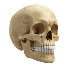 Obraz premium Anatomical human skull illustration isolated on transparent background