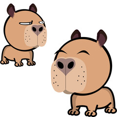little capybara character cartoon expressions pack collection in vector art