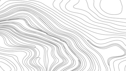 Abstract black and white topographic contours lines of mountains. White wave paper curved reliefs abstract background, 