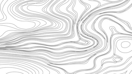 Abstract black and white topographic contours lines of mountains. vector illustration. Topography map art curve drawing. 
