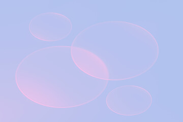 Elegant abstract pastel background featuring light pink translucent bubbles on a soft blue gradient. Ideal for wellness, skincare, baby products, or dreamy design concepts. 