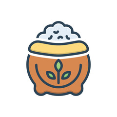 Color illustration icon for fertilizers
