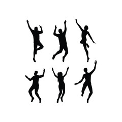 Black set silhouette rock climber. climbing wall silhouette collection set. sport, extreme, bouldering, rock, concept. different actions, and poses. The silhouettes are isolated on a white background.