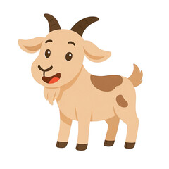Fototapeta premium Cute Cartoon Goat Illustration