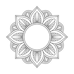 Sacred Dream Blossom Mandala Coloring Book Page
