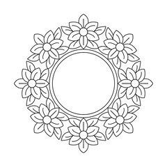 Artistic Persian Energy Mandala Coloring Book Page