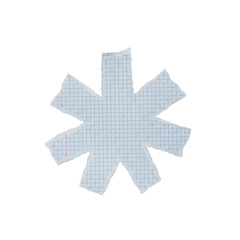 Obraz premium Torn Grid Paper Asterisk Isolated on White