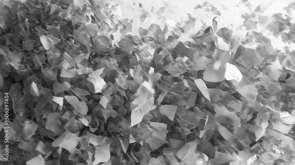 Poster monochrome abstract petal mosaic, creating a unique visual texture