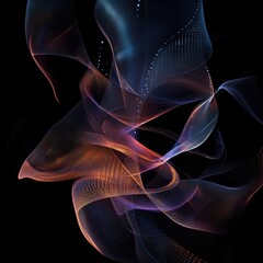 Fototapeta premium Abstract colorful glowing wave background