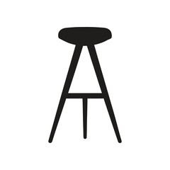 black chair isolated on white