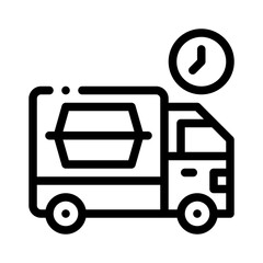 delivery car line icon