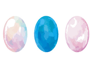 水彩風宝石楕円