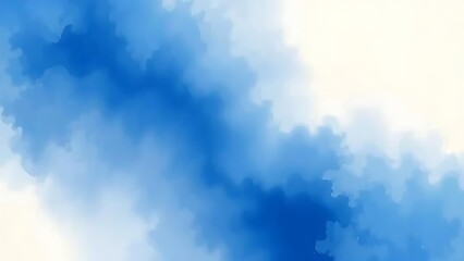 Fototapeta premium Abstract Blue Watercolor Background Serene Digital Painting, Gradient Texture, Soft Hues, Artistic Design, Cloud-like Formation