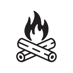 A burning yellow fire icon with a hot flame symbol indicating danger
