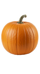 Realistic 3D Render of an Isolated Orange Pumpkin with a Transparent Background