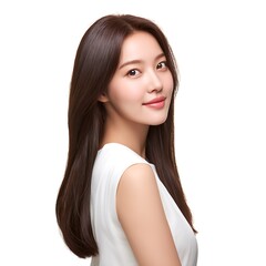 Naklejka premium Natural Beauty with Soft and Smooth Hair