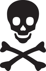 Skull and crossbones line illustration