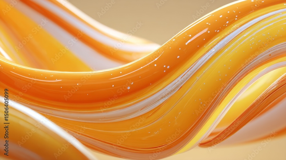 Poster abstract elegant orange background with smooth gradient and soft light effects, modern minimalist de