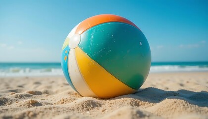 Obraz premium beach ball on the beach