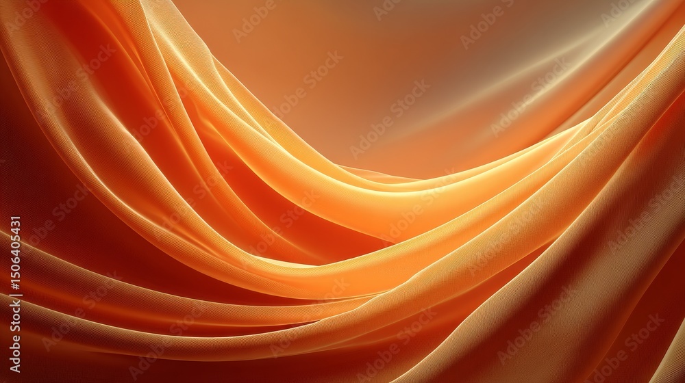 Poster abstract elegant orange background with smooth gradient and soft light effects, modern minimalist de