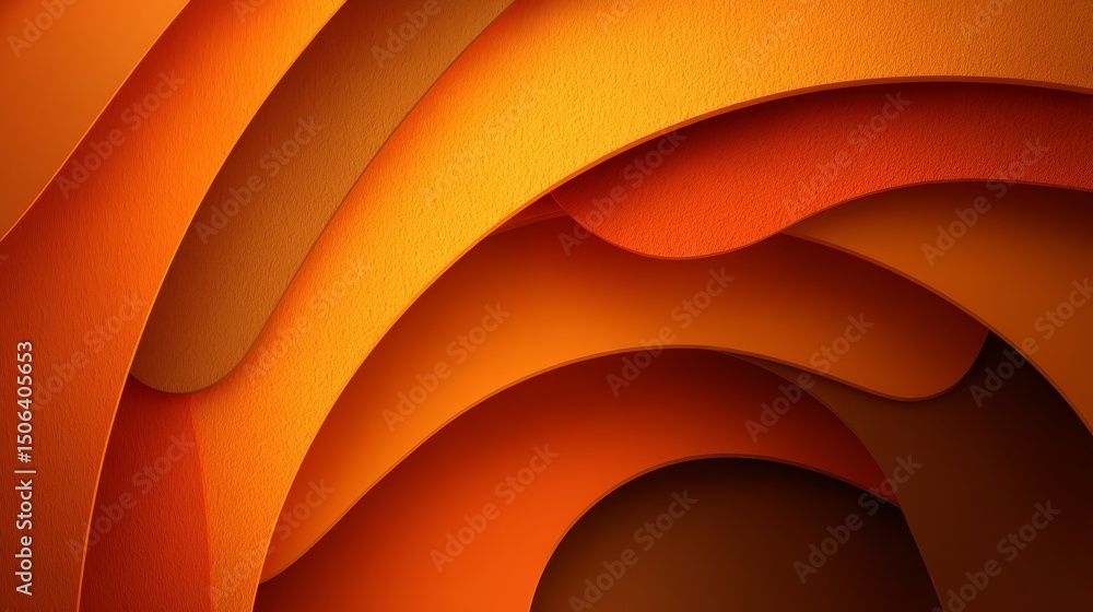 Poster abstract elegant orange background with smooth gradient and soft light effects, modern minimalist de