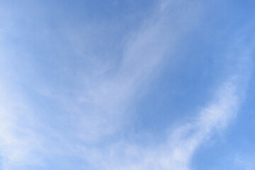 beautiful blue sky and white cloud background in springtime