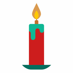 Christmas Candle clipart vector illustration