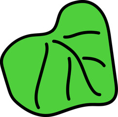 낙서스타일 나뭇잎