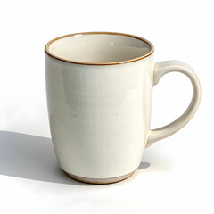 Obraz premium white ceramic mug on white background