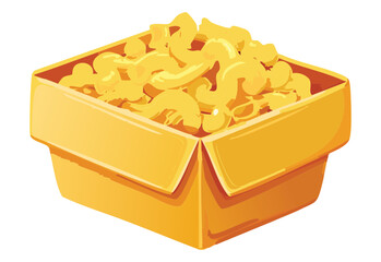 box of macaroni cheese pasta - vector illustration
