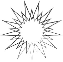 Fototapeta premium Brush star shape. Geometric design