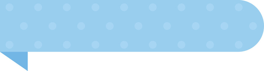 Pastel Blue Polka Dot Ribbon Banners and Labels - Flat Design Illustration